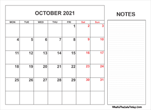 13+ Printable Calendar Template October 2021 Gif