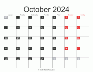 2024 october calendar printable