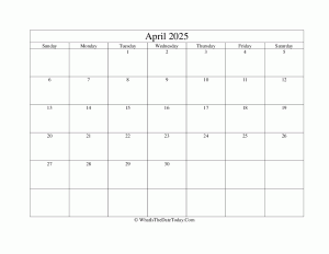 april 2025 editable calendar