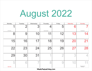 august 2022 calendar printable with holidays