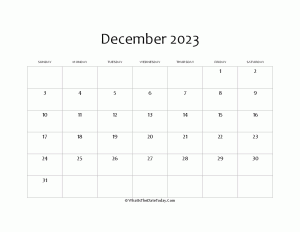 blank december calendar 2023 editable