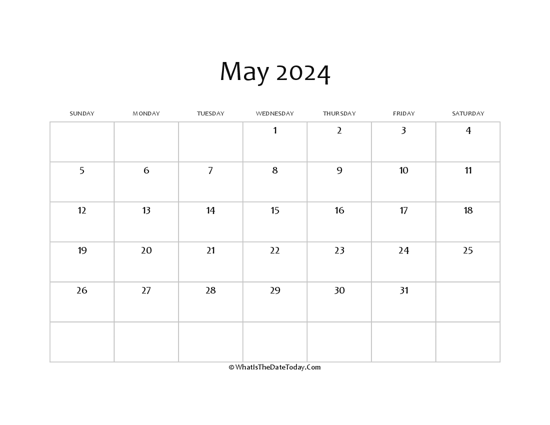 blank may calendar 2024 editable