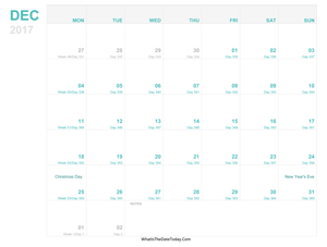 december 2017 editable calendar