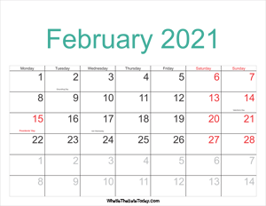february 2021 calendar printable with holidays