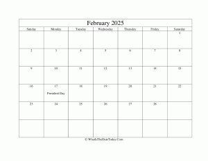 february 2025 editable calendar