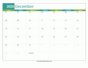 fillable december calendar 2025