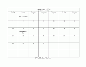 january 2024 editable calendar