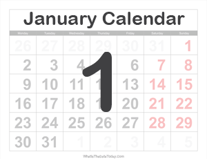 January 2022 Calendar Templates