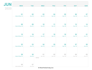 june 2020 editable calendar