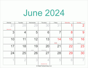 june 2024 calendar printable with holidays