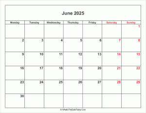 june 2025 calendar weekend highlight