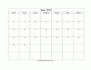 june 2025 editable calendar