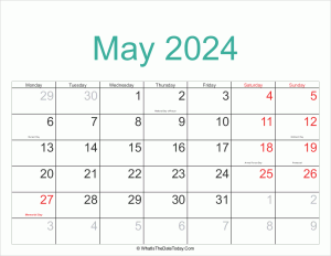 may 2024 calendar printable with holidays