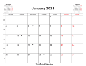 printable calendar january 2021