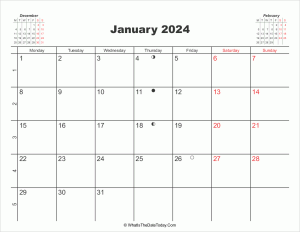 printable calendar january 2024