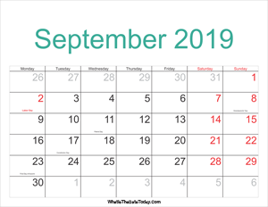 september 2019 calendar printable with holidays