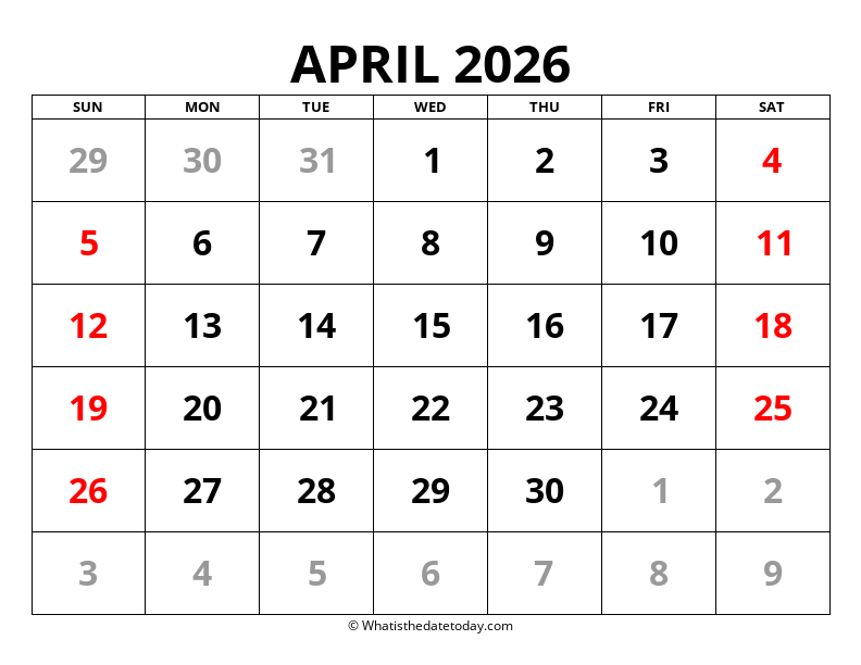 April Large Print