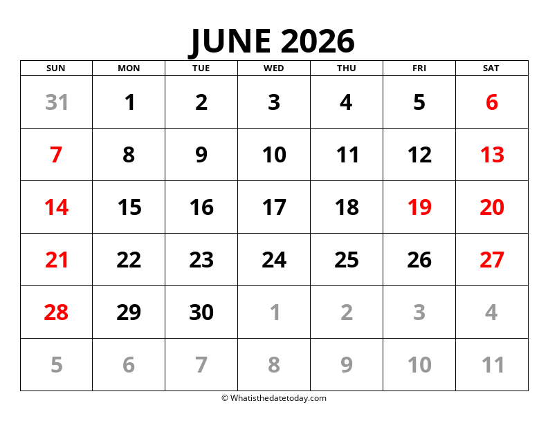 June Large Print